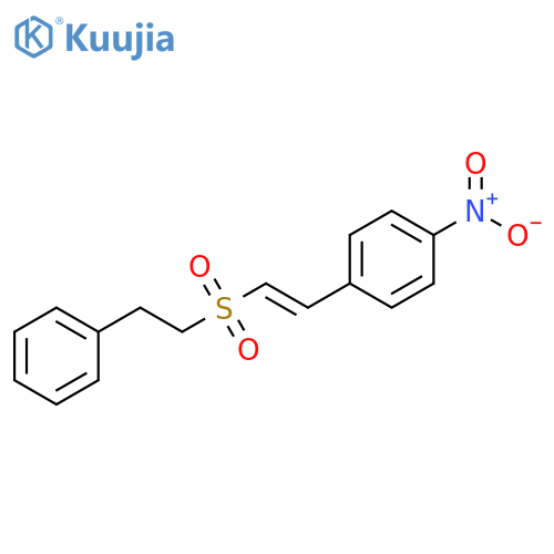 Benzene, 1-nitro-4-[2-[(2-phenylethyl)sulfonyl]ethenyl]-, (E)- (9CI) structure