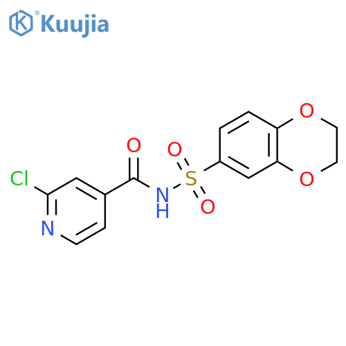 2-chloro-N-(2,3-dihydro-1,4-benzodioxine-6-sulfonyl)pyridine-4-carboxamide structure