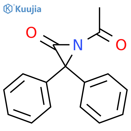 2-Aziridinone, 1-acetyl-3,3-diphenyl- structure