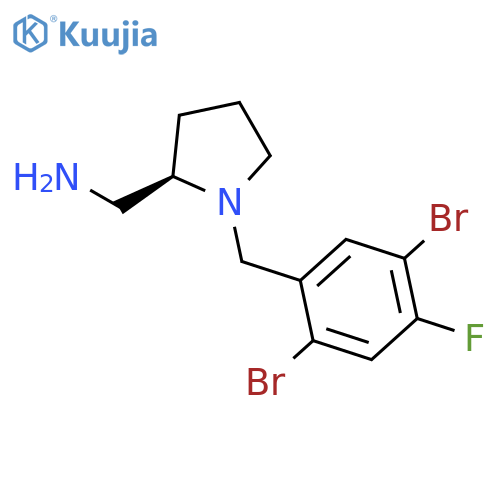 2-PYRROLIDINEMETHANAMINE, 1-[(2,5-DIBROMO-4-FLUOROPHENYL)METHYL]-, (R)- structure