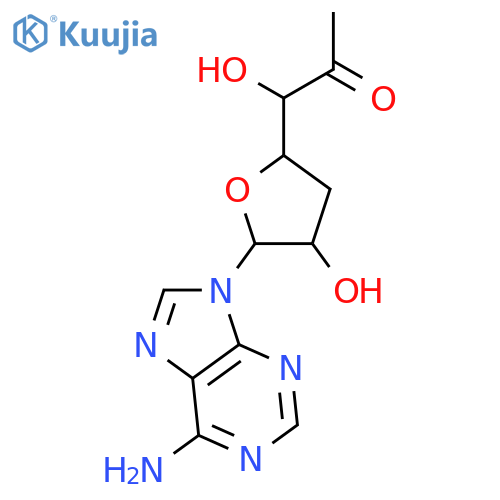 5'-acetyl-3'-deoxyadenosine structure