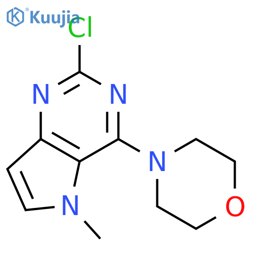 4-(2-Chloro-5-methyl-5H-pyrrolo[3,2-d]pyrimidin-4-yl)morpholine structure