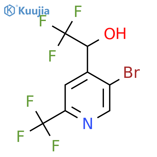 1-(5-Bromo-2-(trifluoromethyl)pyridin-4-yl)-2,2,2-trifluoroethanol structure