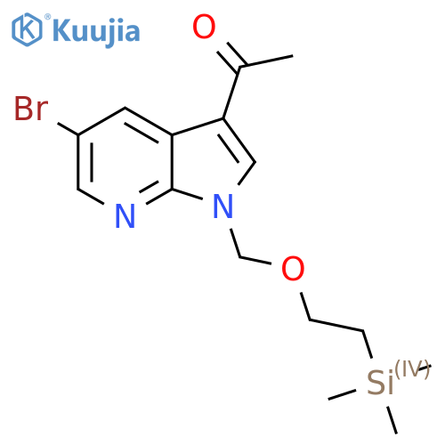 1-(5-Bromo-1-((2-(trimethylsilyl)ethoxy)methyl)-1H-pyrrolo[2,3-b]pyridin-3-yl)ethanone structure