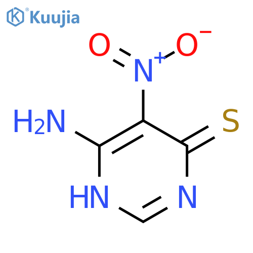 6-amino-5-nitropyrimidine-4-thiol structure