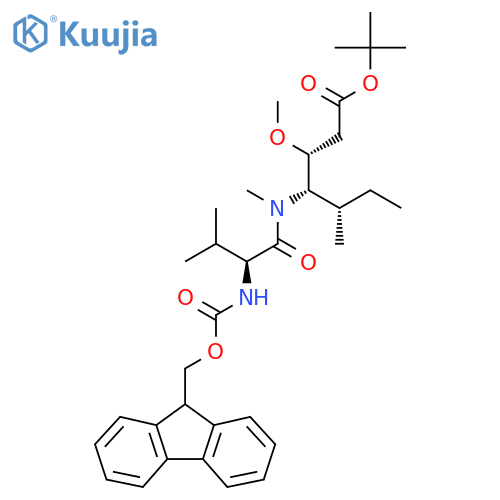 Tert-butyl 4-[[2-(9H-fluoren-9-ylmethoxycarbonylamino)-3-methylbutanoyl]-methylamino]-3-methoxy-5-methylheptanoate structure