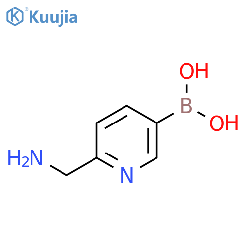 (6-(Aminomethyl)pyridin-3-yl)boronic acid structure