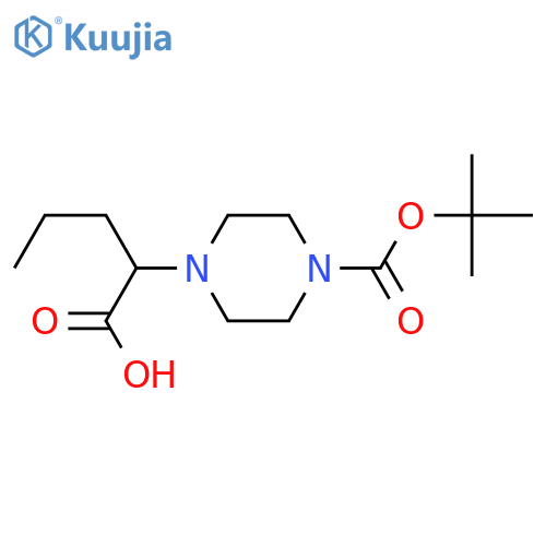 2-{4-[(tert-butoxy)carbonyl]piperazin-1-yl}pentanoic acid structure