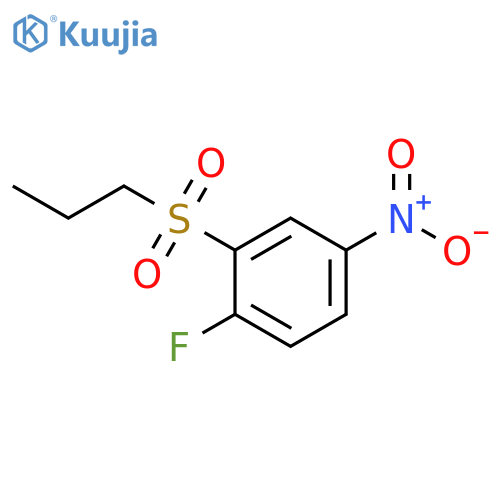 1-Fluoro-4-nitro-2-(propane-1-sulfonyl)benzene structure