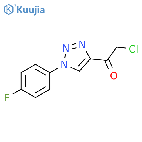 2-chloro-1-1-(4-fluorophenyl)-1H-1,2,3-triazol-4-ylethan-1-one structure