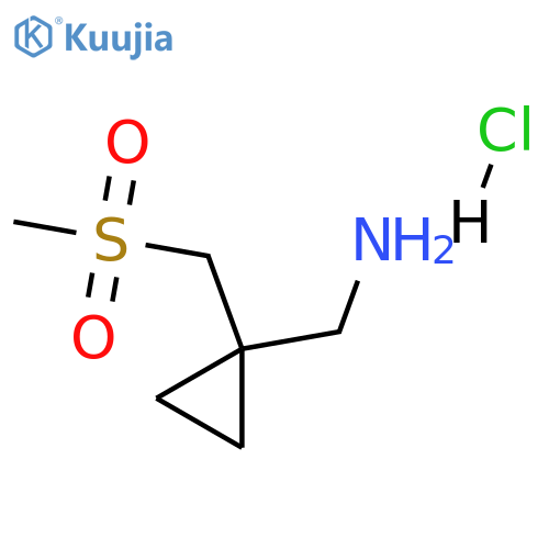 1-(methanesulfonylmethyl)cyclopropylmethanamine hydrochloride structure