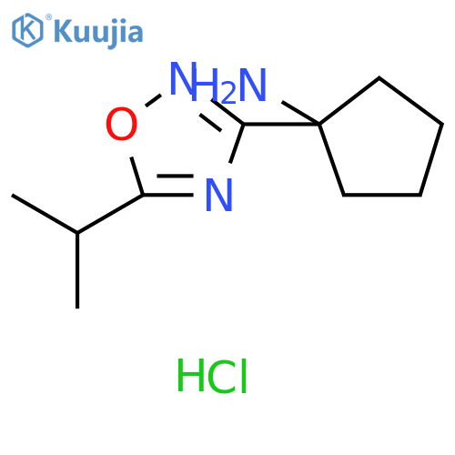 1-5-(propan-2-yl)-1,2,4-oxadiazol-3-ylcyclopentan-1-amine hydrochloride structure