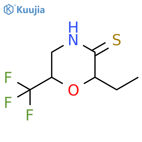 2-ethyl-6-(trifluoromethyl)morpholine-3-thione structure