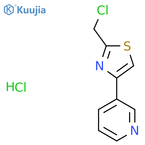 3-2-(chloromethyl)-1,3-thiazol-4-ylpyridine hydrochloride structure