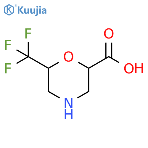 6-(trifluoromethyl)morpholine-2-carboxylic acid structure