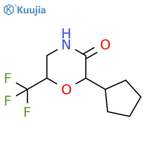 2-cyclopentyl-6-(trifluoromethyl)morpholin-3-one structure