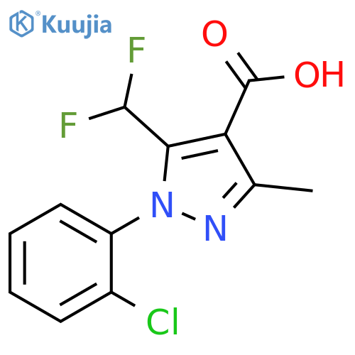 1-(2-chlorophenyl)-5-(difluoromethyl)-3-methyl-1H-pyrazole-4-carboxylic acid structure