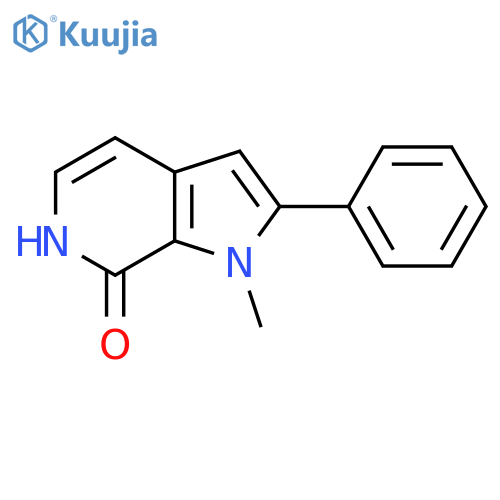 1-methyl-2-phenyl-1H,6H,7H-pyrrolo2,3-cpyridin-7-one structure
