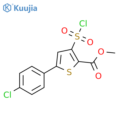 methyl 5-(4-chlorophenyl)-3-(chlorosulfonyl)thiophene-2-carboxylate structure