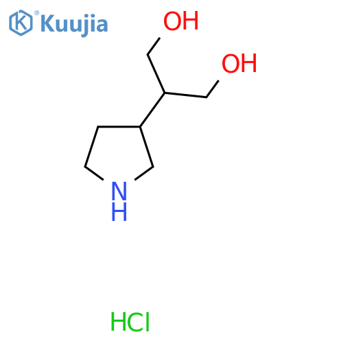 2-pyrrolidin-3-ylpropane-1,3-diol;hydrochloride structure
