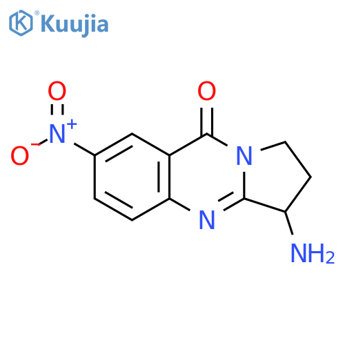 3-amino-7-nitro-1H,2H,3H,9H-pyrrolo[2,1-b]quinazolin-9-one structure