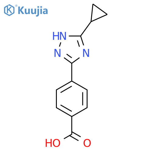 4-(3-cyclopropyl-1H-1,2,4-triazol-5-yl)benzoic acid structure