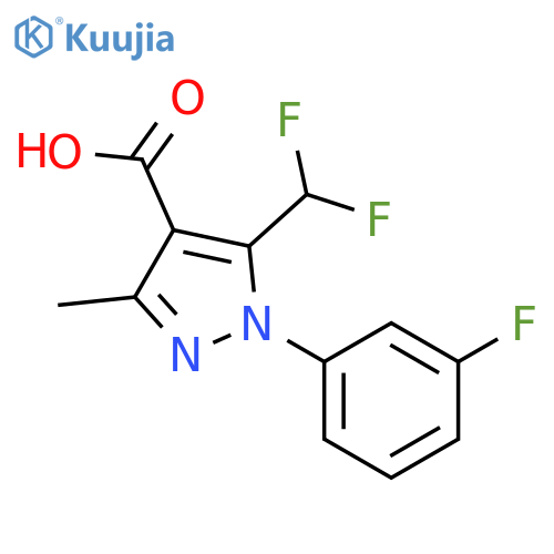 5-(difluoromethyl)-1-(3-fluorophenyl)-3-methyl-1H-pyrazole-4-carboxylic acid structure