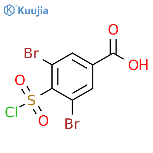 3,5-dibromo-4-(chlorosulfonyl)benzoic acid structure