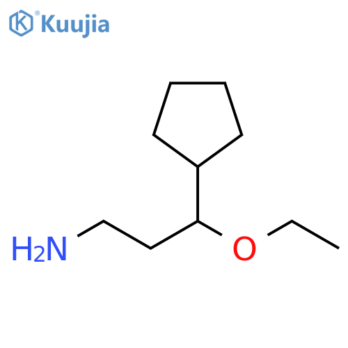 3-cyclopentyl-3-ethoxypropan-1-amine structure