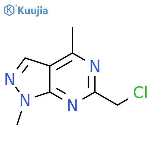 6-(chloromethyl)-1,4-dimethyl-1H-pyrazolo[3,4-d]pyrimidine structure