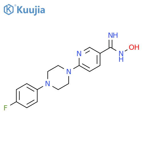 6-4-(4-fluorophenyl)piperazin-1-yl-N'-hydroxypyridine-3-carboximidamide structure