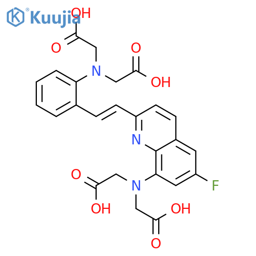 Glycine,N-[2-[(1E)-2-[8-[bis(carboxymethyl)amino]-6-fluoro-2-quinolinyl]ethenyl]phenyl]-N-(carboxymethyl)-(9CI) structure