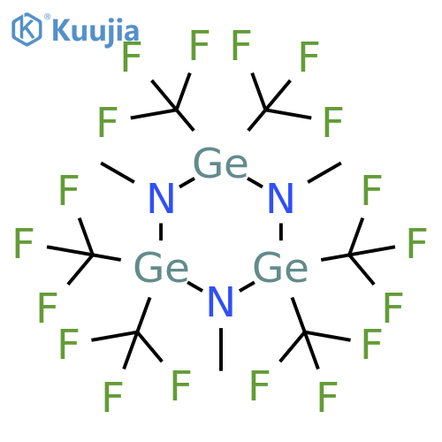 1,3,5,2,4,6-Triazatrigermine, hexahydro-1,3,5-trimethyl-2,2,4,4,6,6-hexakis(trifluoromethyl)- structure