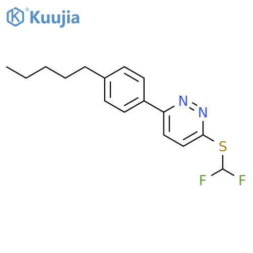 pyridazine, 3-[(difluoromethyl)thio]-6-(4-pentylphenyl)- structure