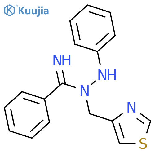Benzenecarboximidic acid, N-(4-thiazolylmethyl)-, 2-phenylhydrazide structure