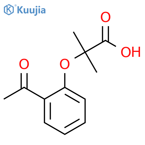 Propanoic acid, 2-(2-acetylphenoxy)-2-methyl- structure
