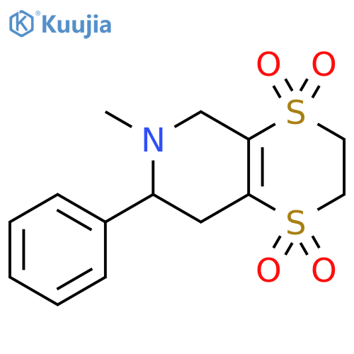 1,4-Dithiino[2,3-c]pyridine, 2,3,5,6,7,8-hexahydro-6-methyl-7-phenyl-,1,1,4,4-tetraoxide structure