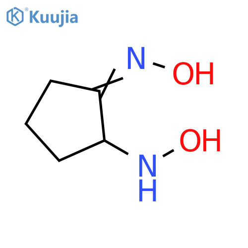 Cyclopentanone, 2-(hydroxyamino)-, oxime structure
