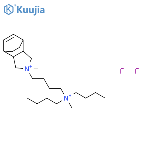 2-{4-[dibutyl(methyl)ammonio]butyl}-2-methyl-2,3,3a,4,7,7a-hexahydro-1H-4,7-ethanoisoindolium diiodide structure