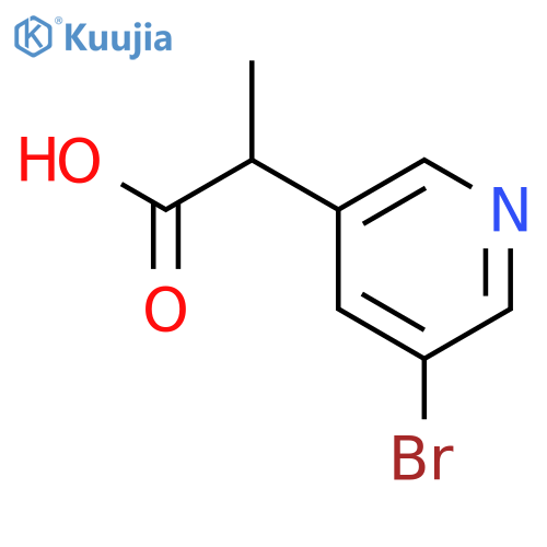 2-(5-bromopyridin-3-yl)propanoic acid structure