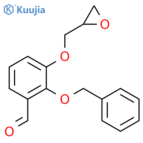 Benzaldehyde, 3-(oxiranylmethoxy)-2-(phenylmethoxy)- structure