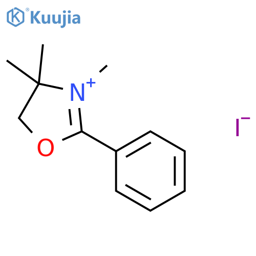 Oxazolium, 4,5-dihydro-3,4,4-trimethyl-2-phenyl-, iodide structure