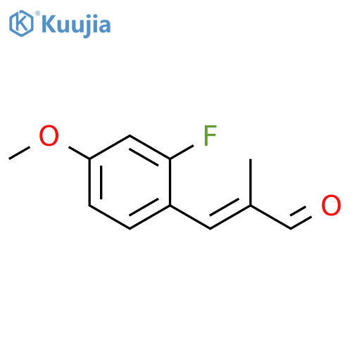 2-Propenal, 3-(2-fluoro-4-methoxyphenyl)-2-methyl-, (2E)- structure