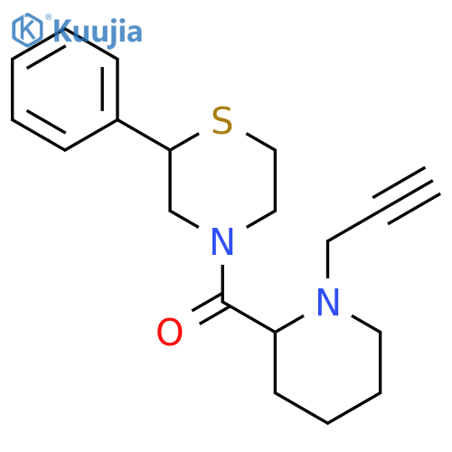 2-Phenyl-4-[1-(prop-2-yn-1-yl)piperidine-2-carbonyl]thiomorpholine structure