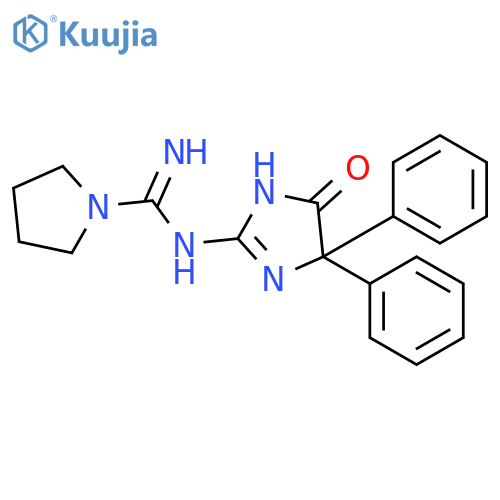 1-PYRROLIDINECARBOXIMIDAMIDE, N-(4,5-DIHYDRO-5-OXO-4,4-DIPHENYL-1H-IMIDAZOL-2-YL)- structure