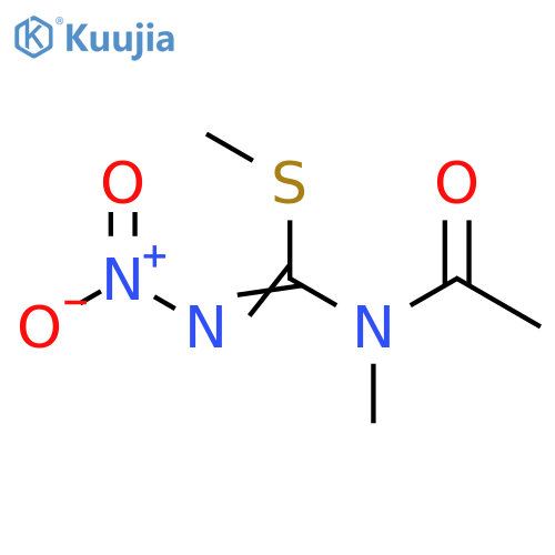 Carbamimidothioic acid, N-acetyl-N-methyl-N'-nitro-, methyl ester structure