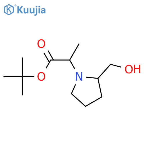 tert-butyl 2-2-(hydroxymethyl)pyrrolidin-1-ylpropanoate structure