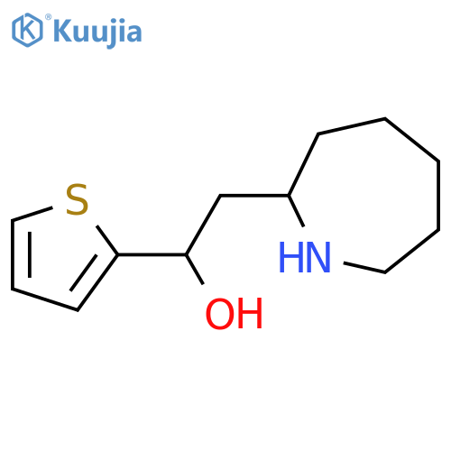 2-(azepan-2-yl)-1-(thiophen-2-yl)ethan-1-ol structure