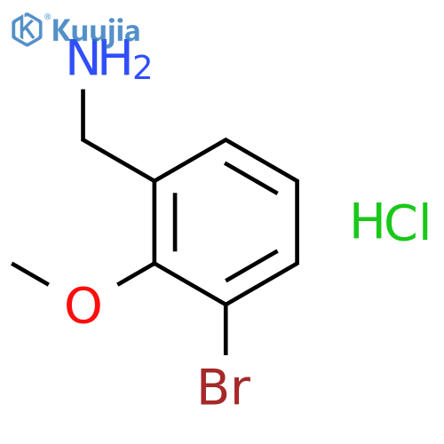 (3-Bromo-2-methoxyphenyl)methanamine hydrochloride structure