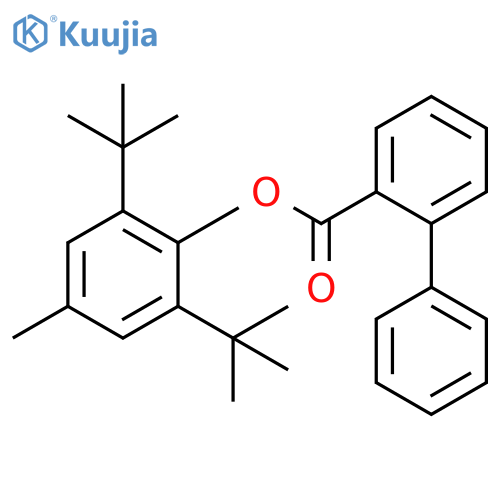 [1,1'-Biphenyl]-2-carboxylic acid, 2,6-bis(1,1-dimethylethyl)-4-methylphenyl ester structure